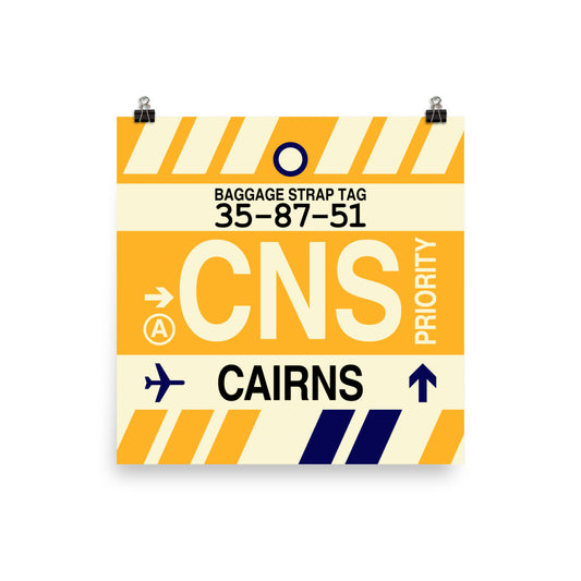 Travel-Themed Poster Print • CNS Cairns • YHM Designs - Image 01
