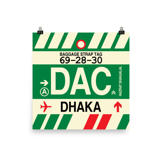 Travel-Themed Poster Print • DAC Dhaka • YHM Designs - Image 01