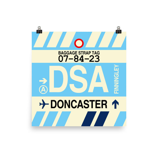 Travel-Themed Poster Print • DSA Doncaster Souvenir • YHM Designs - Image 01