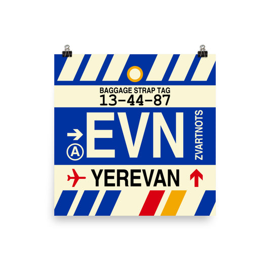 Travel-Themed Poster Print • EVN Yerevan Souvenir • YHM Designs - Image 01