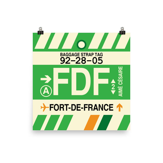 Travel-Themed Poster Print • FDF Fort-de-France • YHM Designs - Image 01