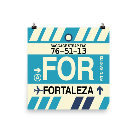 Travel-Themed Poster Print • FOR Fortaleza • YHM Designs - Image 01