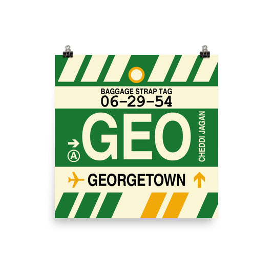 Travel-Themed Poster Print • GEO Georgetown • YHM Designs - Image 01