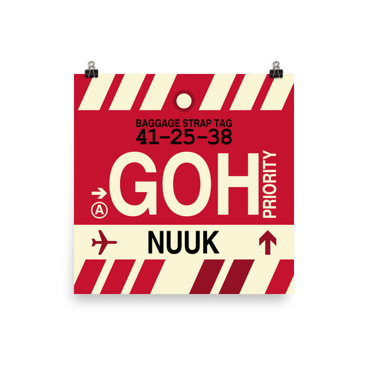 Travel-Themed Poster Print • GOH Nuuk Souvenir • YHM Designs - Image 01