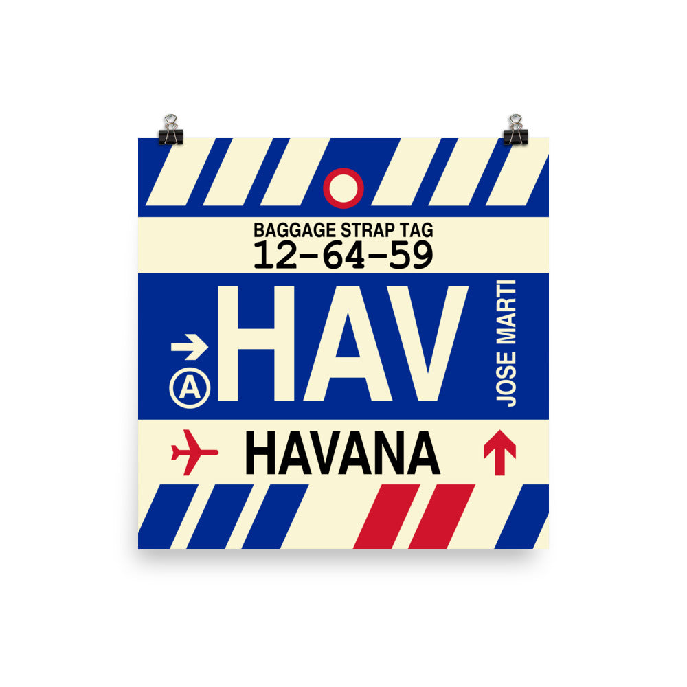 Travel-Themed Poster Print • HAV Havana Souvenir • YHM Designs - Image 01