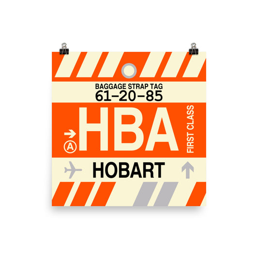 Travel-Themed Poster Print • HBA Hobart • YHM Designs - Image 01