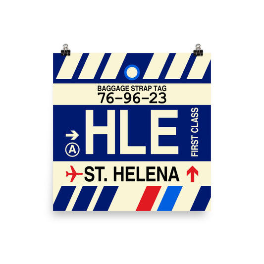 Travel-Themed Poster Print • HLE St. Helena • YHM Designs - Image 01
