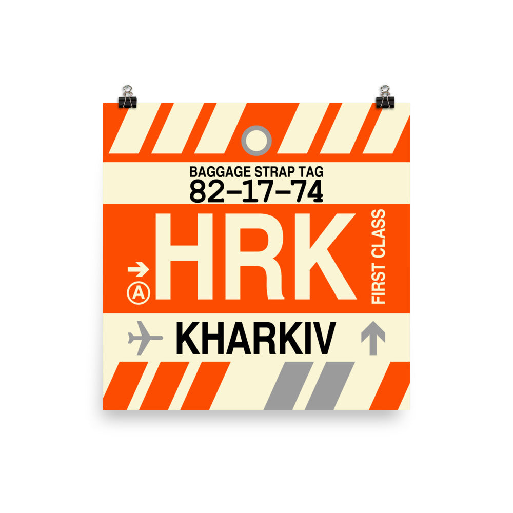 Travel-Themed Poster Print • HRK Kharkiv Souvenir • YHM Designs - Image 01