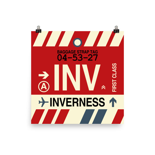 Travel-Themed Poster Print • INV Inverness Souvenir • YHM Designs - Image 01