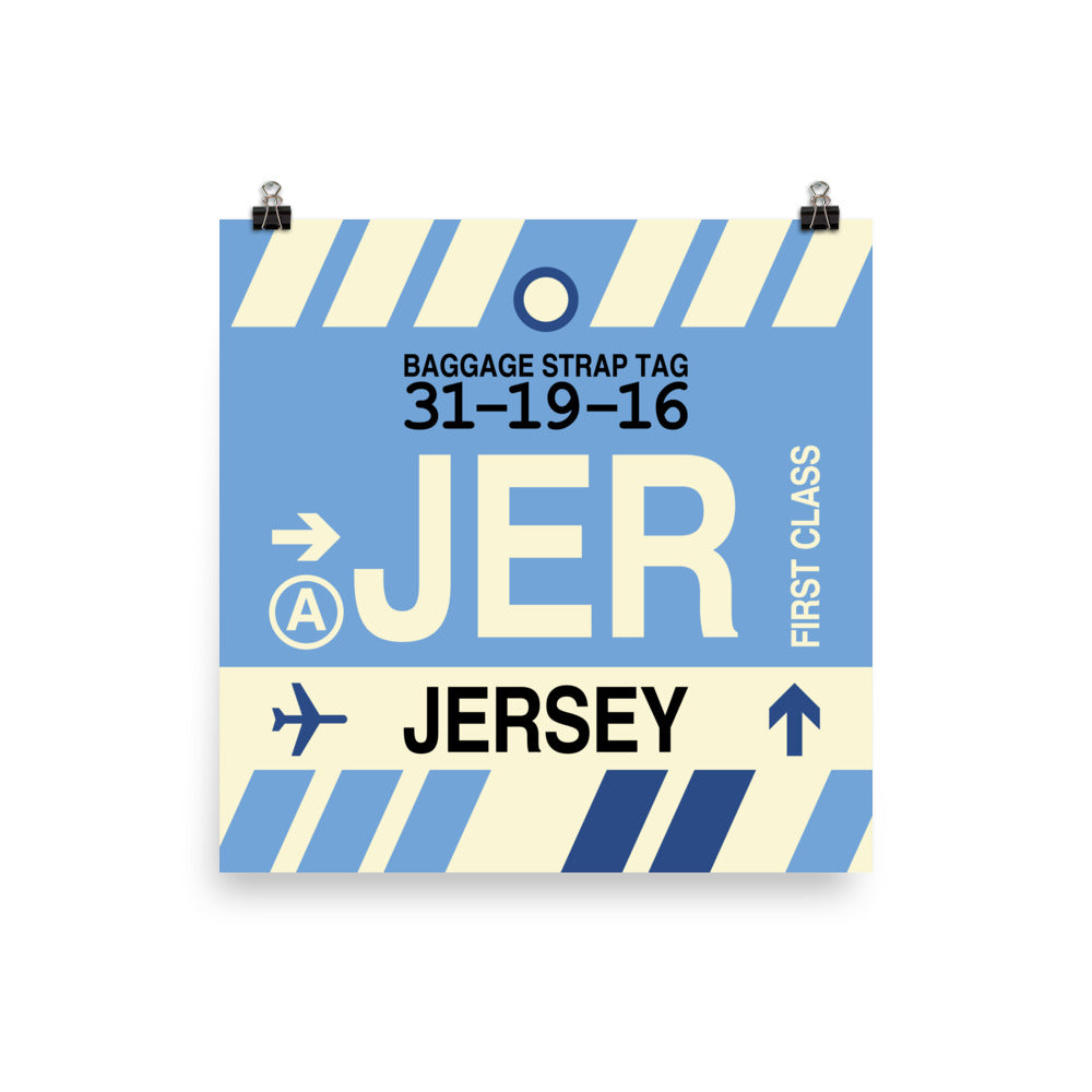 Travel-Themed Poster Print • JER Jersey Souvenir • YHM Designs - Image 01