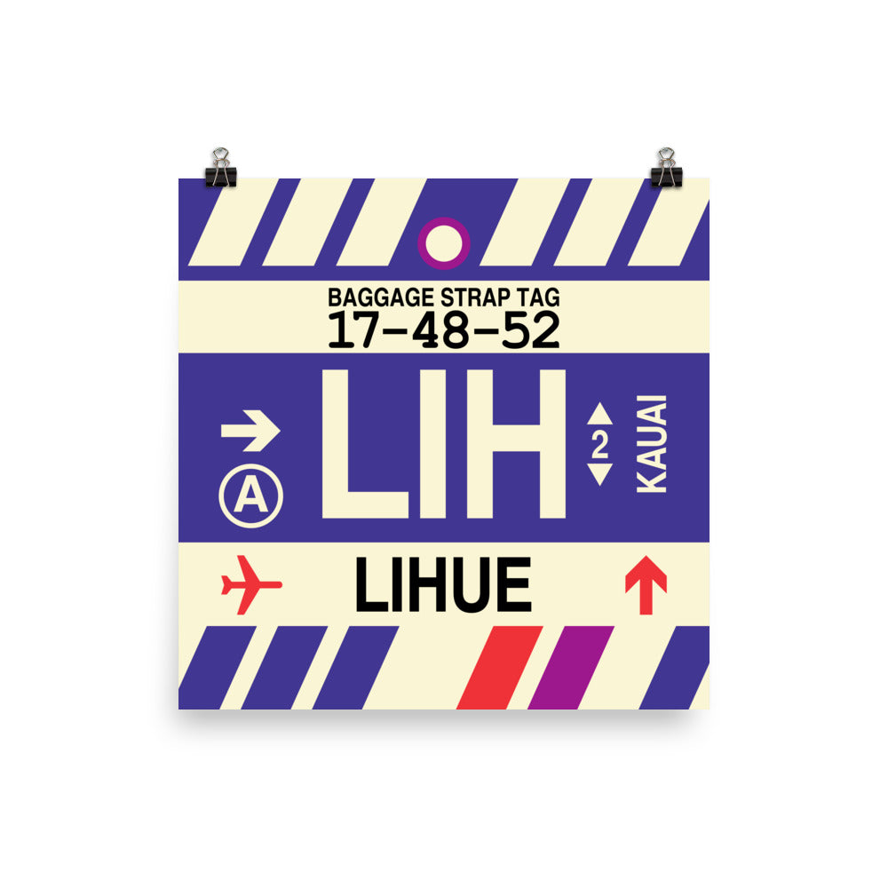 Travel-Themed Poster Print • LIH Lihue Souvenir • YHM Designs - Image 01
