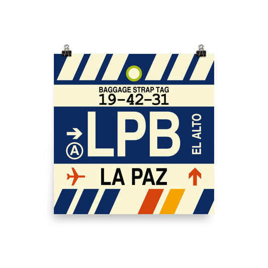 Travel-Themed Poster Print • LPB La Paz • YHM Designs - Image 01