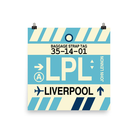Travel-Themed Poster Print • LPL Liverpool Souvenir • YHM Designs - Image 01