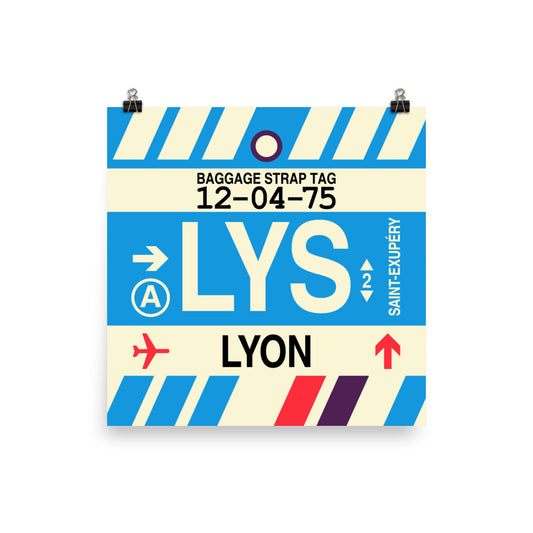 Travel-Themed Poster Print • LYS Lyon Souvenir • YHM Designs - Image 01