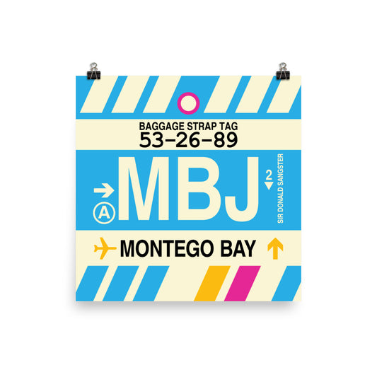 Travel-Themed Poster Print • MBJ Montego Bay • YHM Designs - Image 01