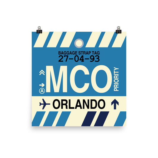 Travel-Themed Poster Print • MCO Orlando • YHM Designs - Image 01