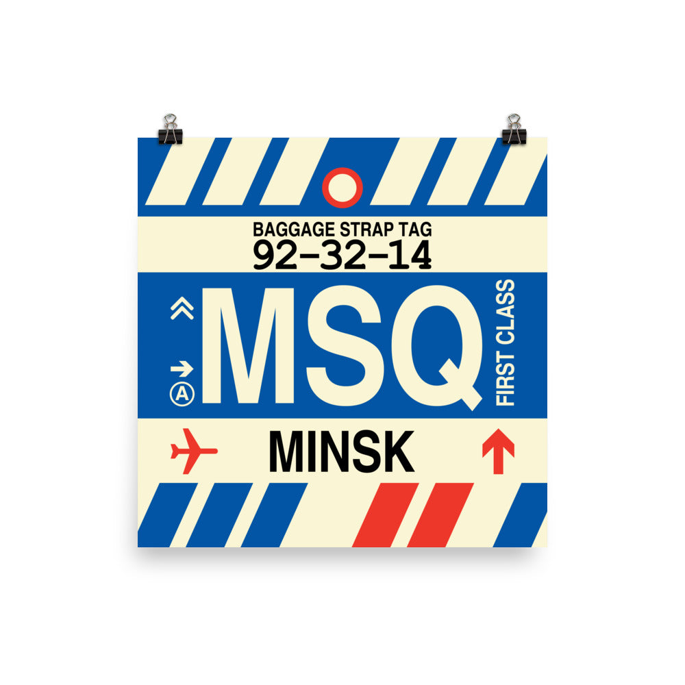 Travel-Themed Poster Print • MSQ Minsk Souvenir • YHM Designs - Image 01