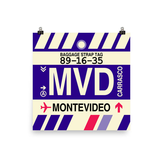 Travel-Themed Poster Print • MVD Montevideo • YHM Designs - Image 01