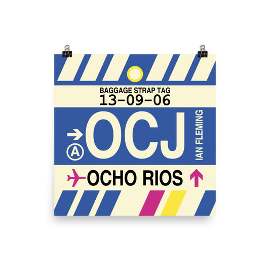 Travel-Themed Poster Print • OCJ Ocho Rios • YHM Designs - Image 01