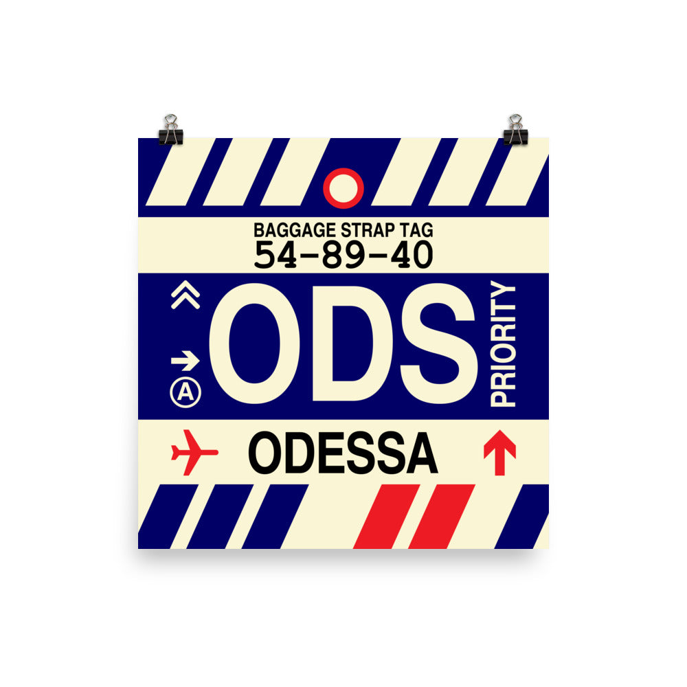 Travel-Themed Poster Print • ODS Odessa Souvenir • YHM Designs - Image 01