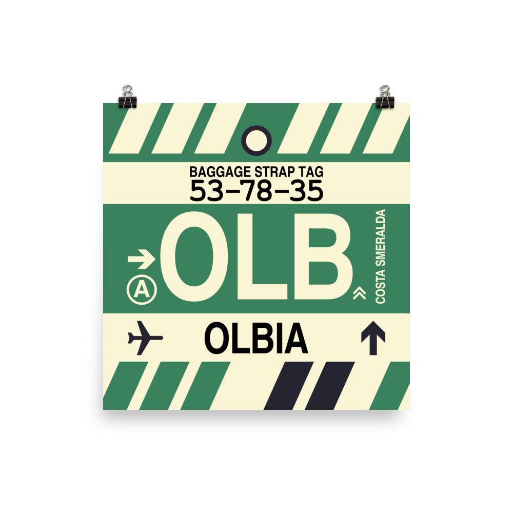 Travel-Themed Poster Print • OLB Olbia • YHM Designs - Image 01