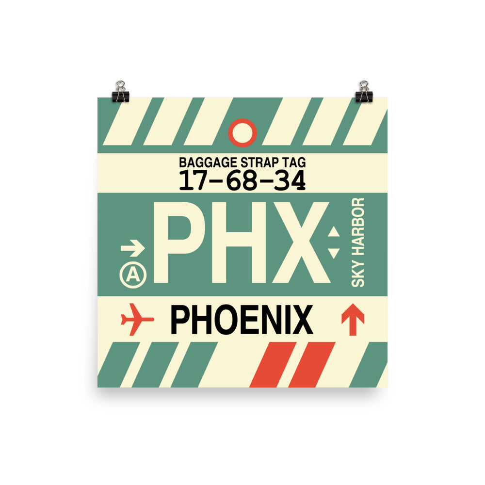 Travel-Themed Poster Print • PHX Phoenix Souvenir • YHM Designs - Image 01