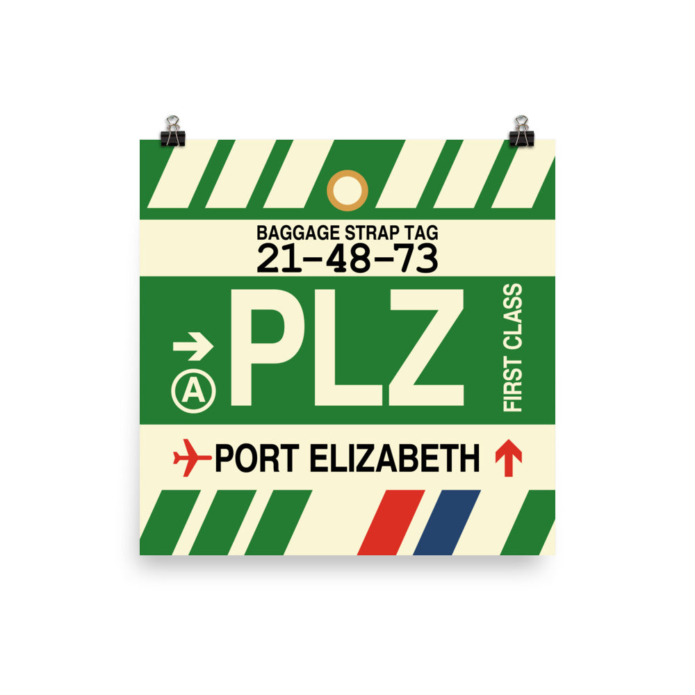 Travel-Themed Poster Print • PLZ Port Elizabeth Souvenir • YHM Designs - Image 01