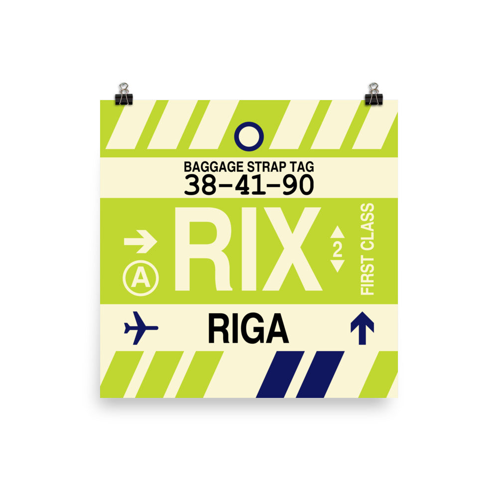 Travel-Themed Poster Print • RIX Riga Souvenir • YHM Designs - Image 01