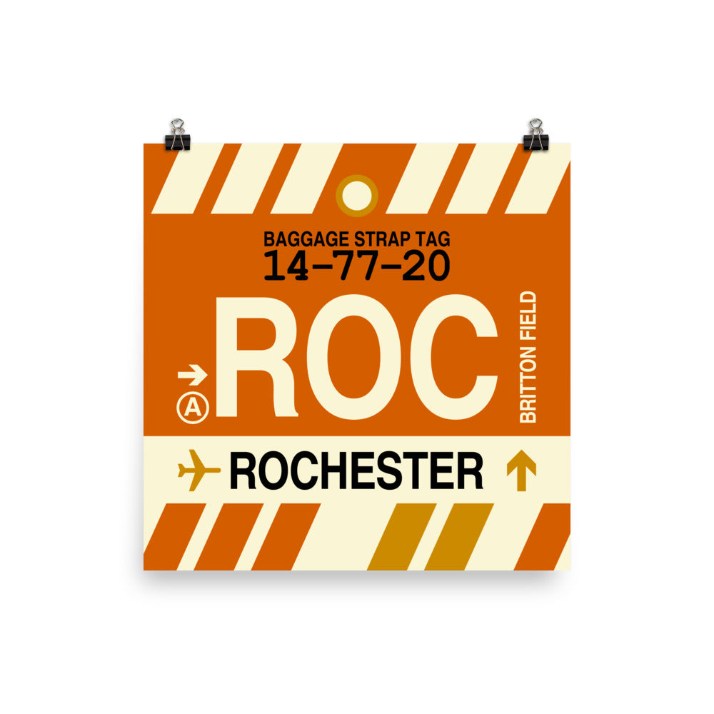 Travel-Themed Poster Print • ROC Rochester Souvenir • YHM Designs - Image 01