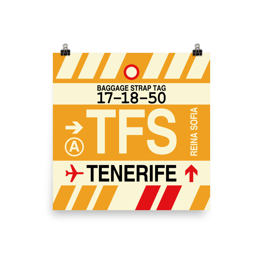 Travel-Themed Poster Print • TFS Tenerife Souvenir • YHM Designs - Image 01