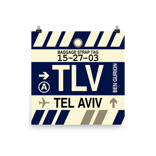 Travel-Themed Poster Print • TLV Tel Aviv • YHM Designs - Image 01