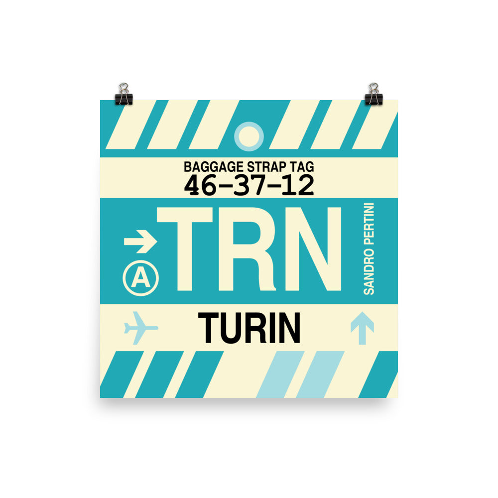 Travel-Themed Poster Print • TRN Turin • YHM Designs - Image 01