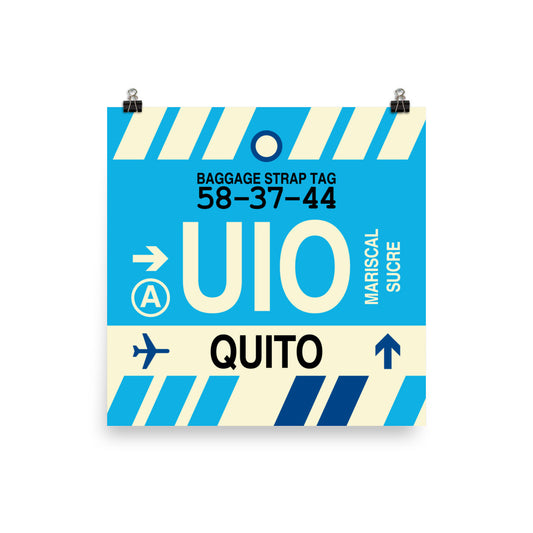 Travel-Themed Poster Print • UIO Quito • YHM Designs - Image 01