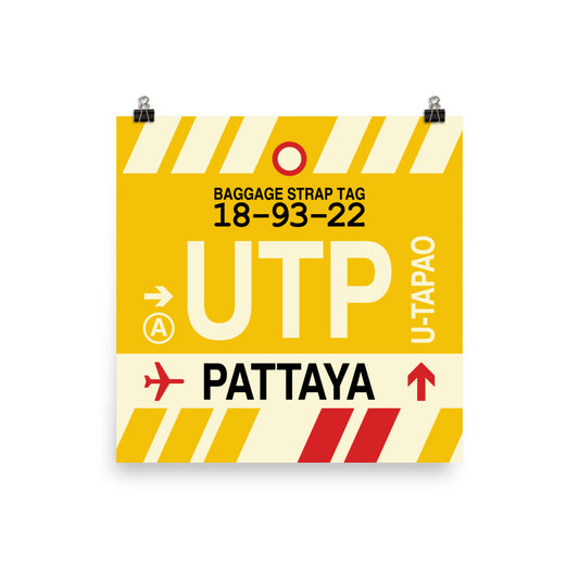 Travel-Themed Poster Print • UTP Pattaya • YHM Designs - Image 01