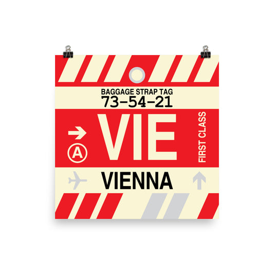 Travel-Themed Poster Print • VIE Vienna Souvenir • YHM Designs - Image 01