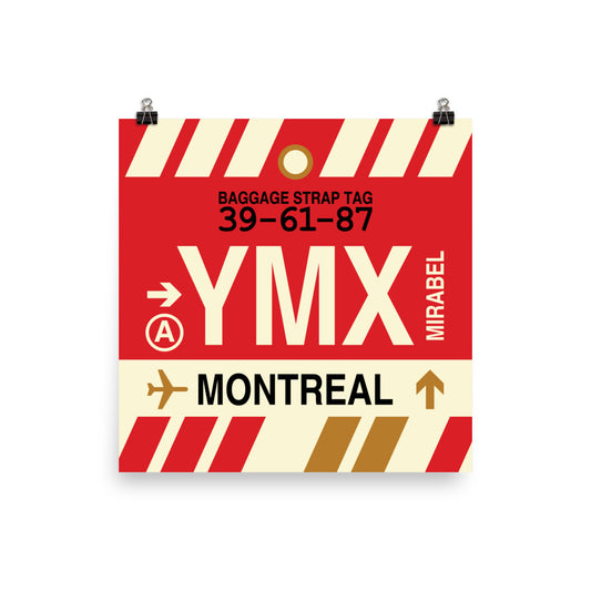Travel-Themed Poster Print • YMX Montreal Souvenir • YHM Designs - Image 01