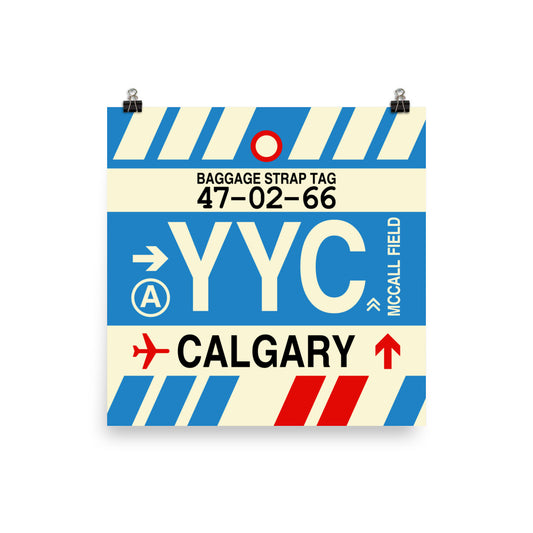 Travel-Themed Poster Print • YYC Calgary • YHM Designs - Image 01