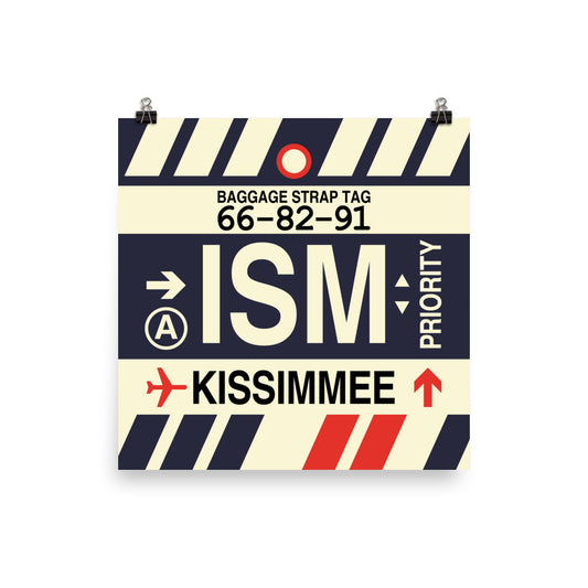 ISM Kissimmee Poster Print • Jet Age Baggage Tag Design • YHM Designs - Image 02
