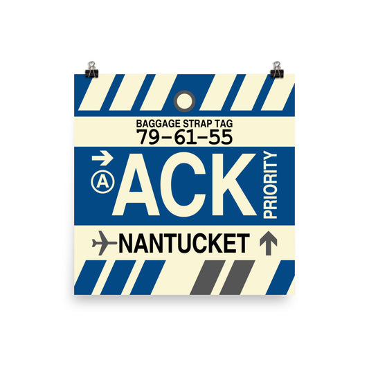 Travel-Themed Poster Print • ACK Nantucket Souvenir • YHM Designs - Image 02