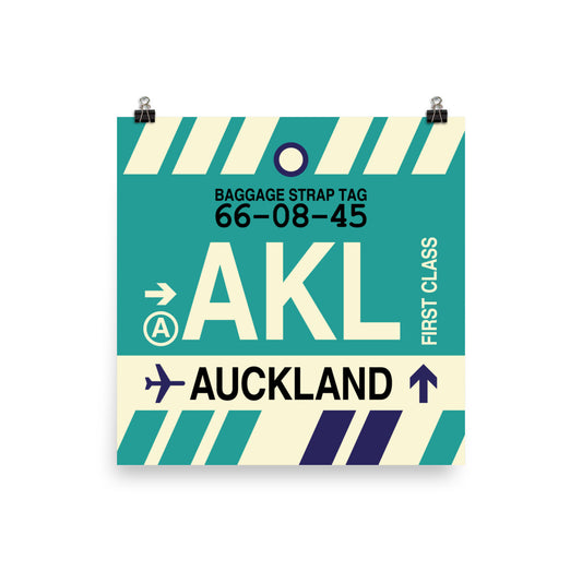 Travel-Themed Poster Print • AKL Auckland Souvenir • YHM Designs - Image 02