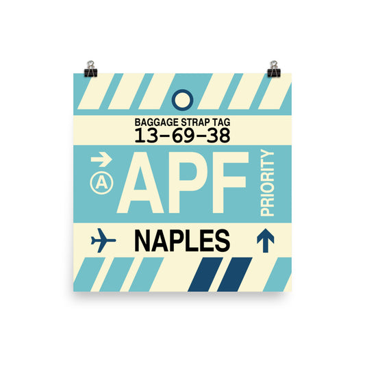 Travel-Themed Poster Print • APF Naples Souvenir • YHM Designs - Image 02