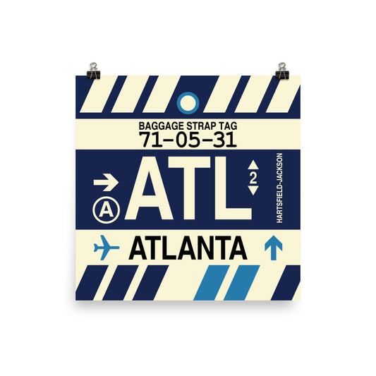 Travel-Themed Poster Print • ATL Atlanta Souvenir • YHM Designs - Image 02