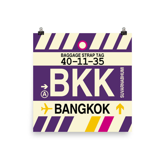 Travel-Themed Poster Print • BKK Bangkok Souvenir • YHM Designs - Image 02