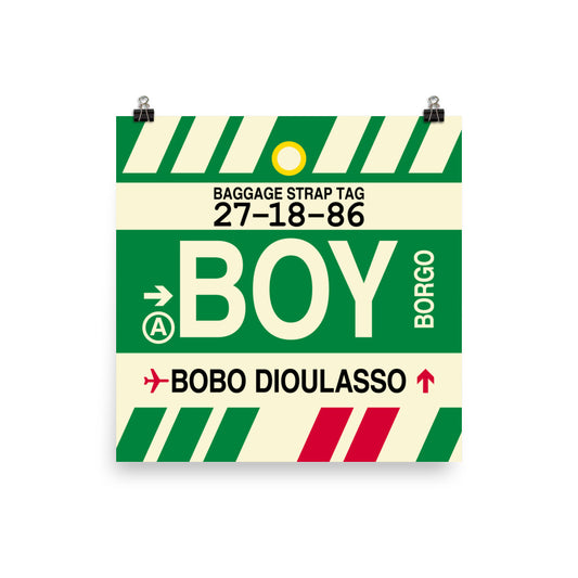 Travel-Themed Poster Print • BOY Bobo Dioulasso Souvenir • YHM Designs - Image 02