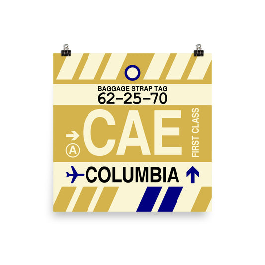 Travel-Themed Poster Print • CAE Columbia Souvenir • YHM Designs - Image 02