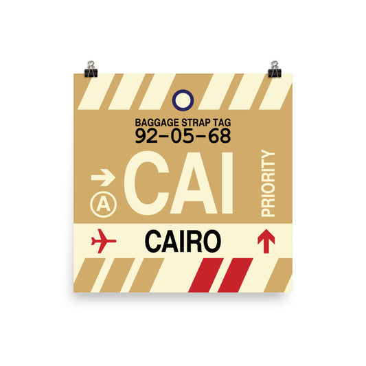 Travel-Themed Poster Print • CAI Cairo Souvenir • YHM Designs - Image 02