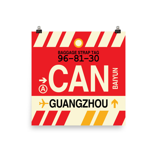 Travel-Themed Poster Print • CAN Guangzhou Souvenir • YHM Designs - Image 02
