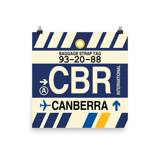 Travel-Themed Poster Print • CBR Canberra Souvenir • YHM Designs - Image 02