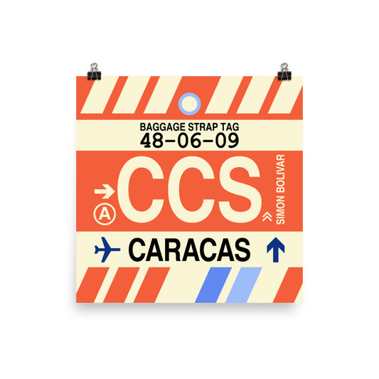 Travel-Themed Poster Print • CCS Caracas Souvenir • YHM Designs - Image 02