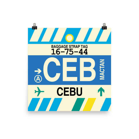 Travel-Themed Poster Print • CEB Cebu Souvenir • YHM Designs - Image 02